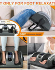 Siyaco Foot Massage Machine w/ Heat | 5-in-1 Reflexology System- Kneading Rolling Shiatsu Scraping for Calf-Leg