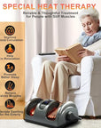Siyaco Foot Massage Machine w/ Heat | 5-in-1 Reflexology System- Kneading Rolling Shiatsu Scraping for Calf-Leg