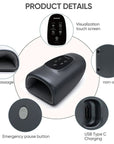 Smart Heated Hand Massager – 2025 Wireless Finger & Joint Therapy with Heat & Compression for Pain Relief & Relaxation