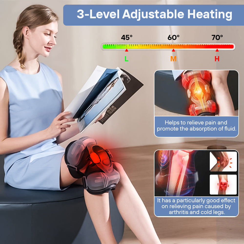 Electric Heating Air Compression Leg Knee Massager for Joint Pain