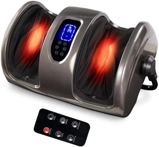 Siyaco Foot Massage Machine w/ Heat | 5-in-1 Reflexology System- Kneading Rolling Shiatsu Scraping for Calf-Leg