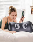 SIYACO Multifunctional Electric Lumbar Traction Massager - Heat Function for Muscle Relaxation, Ergonomic Design Lumbar Traction Device - Black