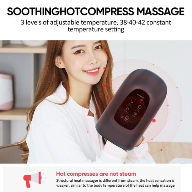 Smart Heated Hand Massager – 2025 Wireless Finger & Joint Therapy with Heat & Compression for Pain Relief & Relaxation