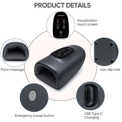 Smart Heated Hand Massager – 2025 Wireless Finger & Joint Therapy with Heat & Compression for Pain Relief & Relaxation