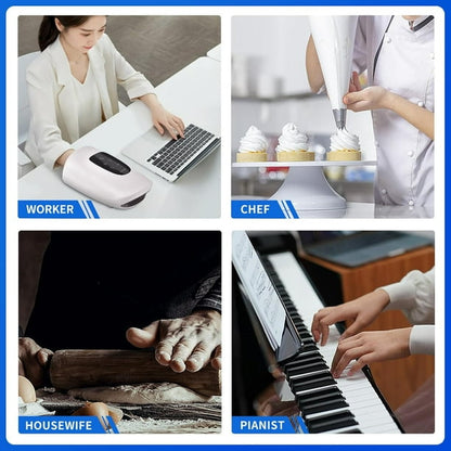 Smart Heated Hand Massager – 2025 Wireless Finger & Joint Therapy with Heat & Compression for Pain Relief & Relaxation